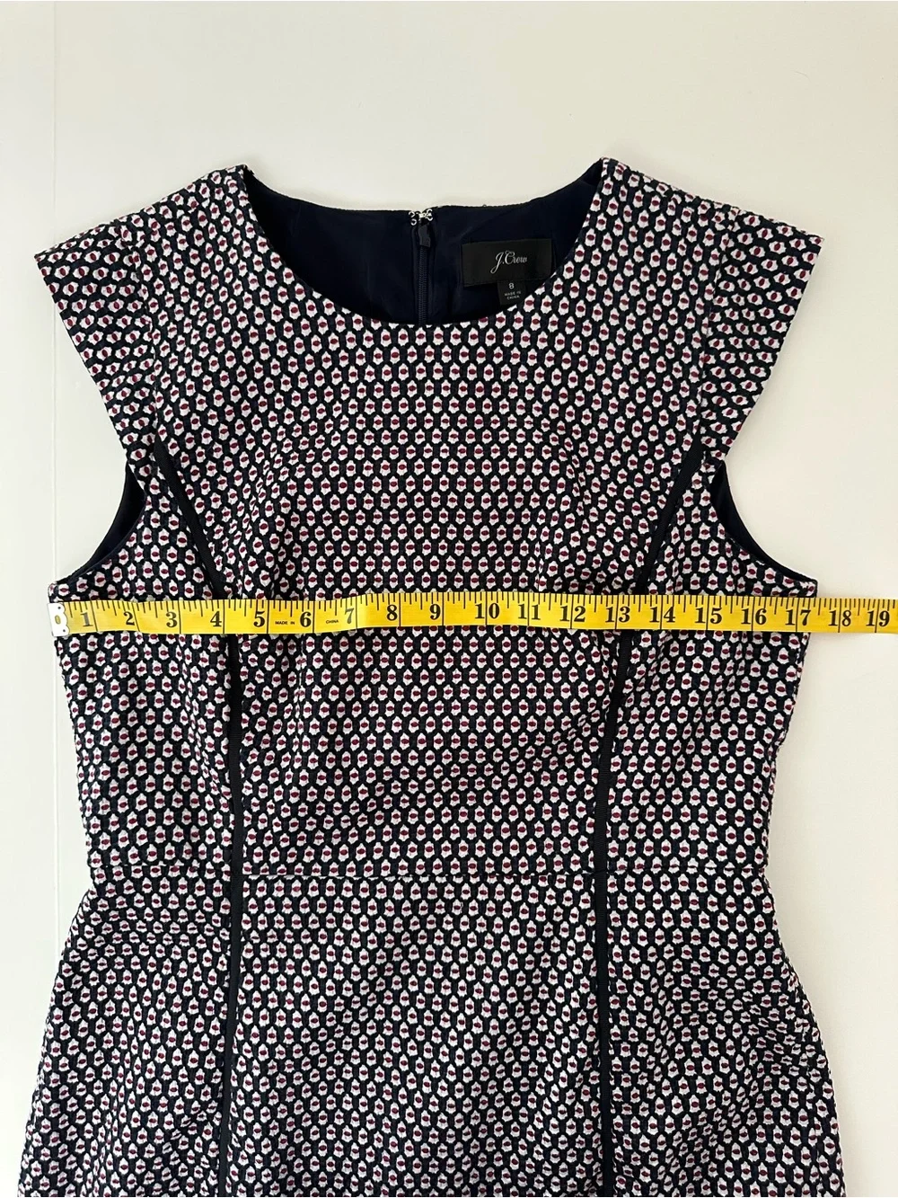 J. Crew Cap Sleeve Matelasse Sheath Dress